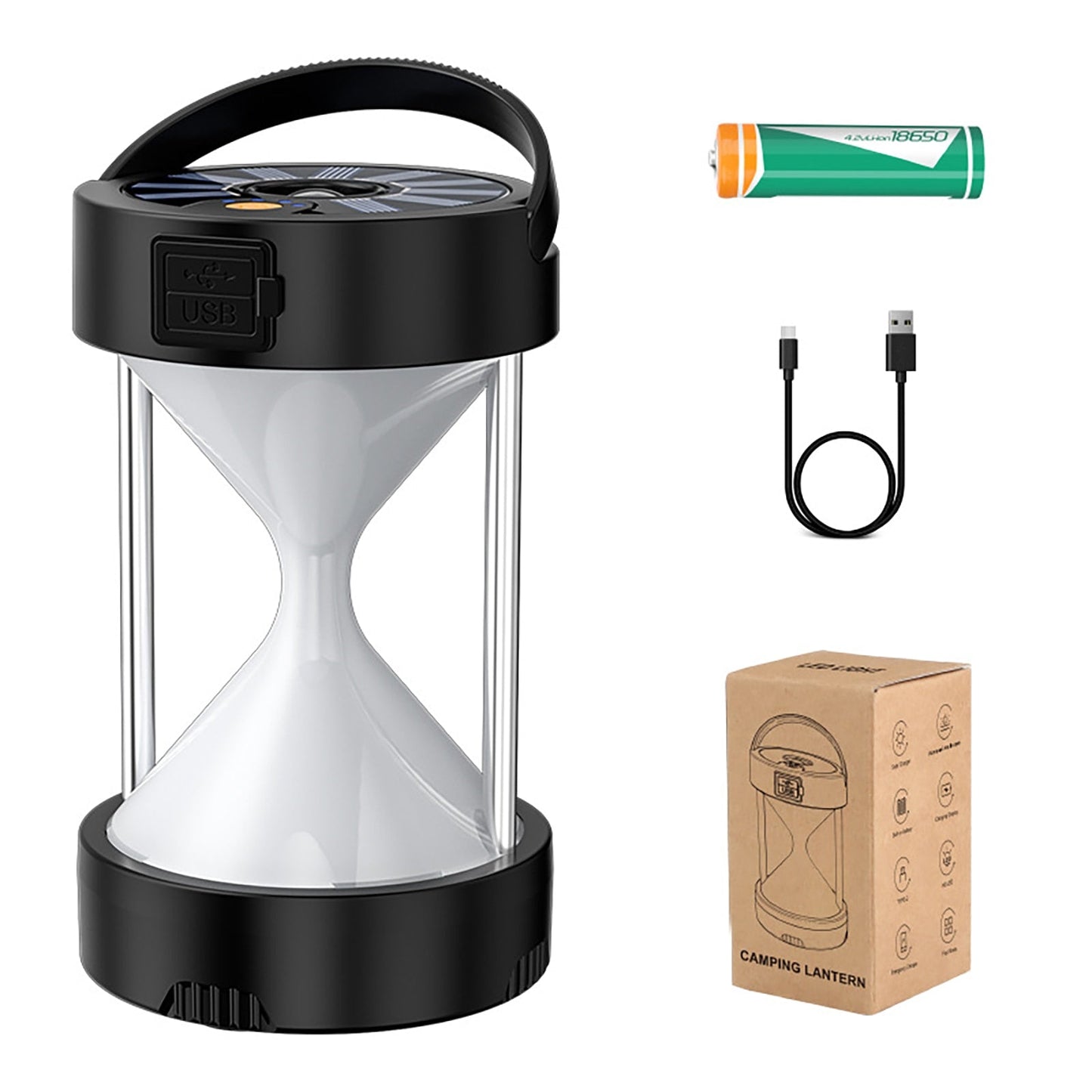 Compact Solar Powered Outdoor Camping Lantern
