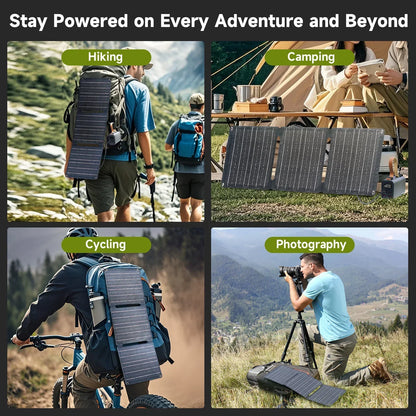 Compact Solar Power Bank 24,000mAh Portable Charger