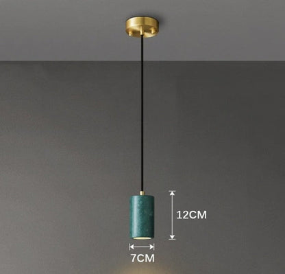 Elegant Stone Pendant LED Lamp