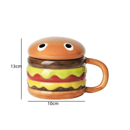 Fun Ceramic Burger Shaped Coffee Mug