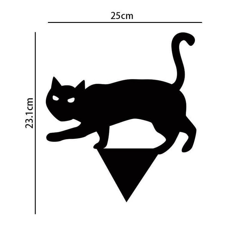 Cute Black Kitty Garden Decor Set