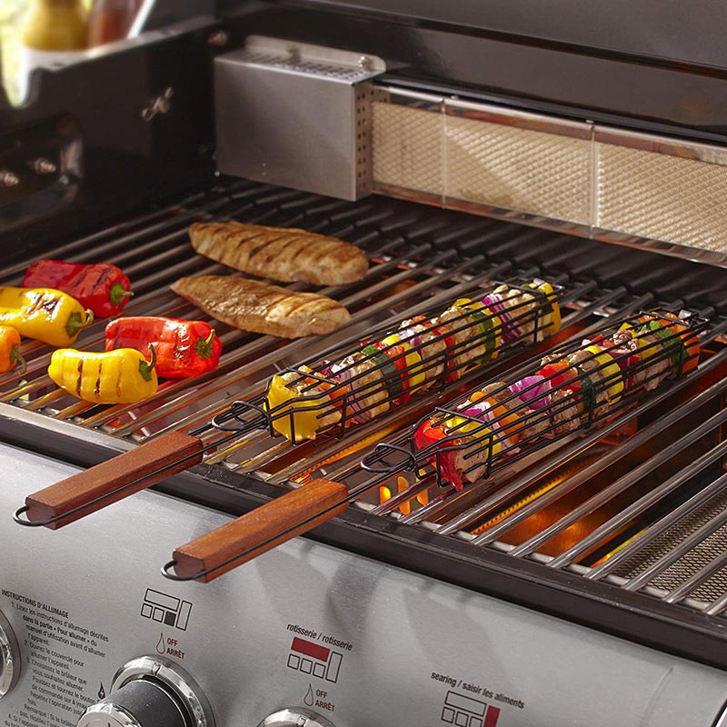 Fast BBQ Grill Stainless Skewer Set Maker - Luxicro