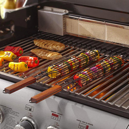 Fast BBQ Grill Stainless Skewer Set Maker - Luxicro