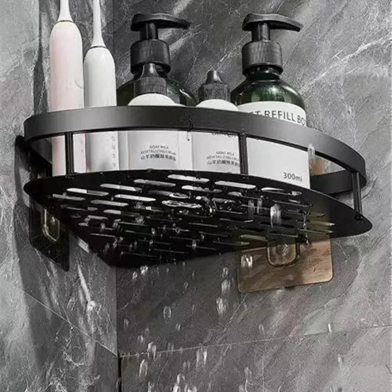 Wall Mounted Bathroom Shelf - Slim Aluminum Corner Storage