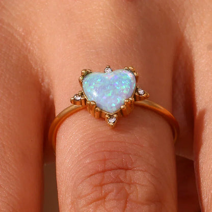 Shiny Gemstone Adjustable Fashion Rings
