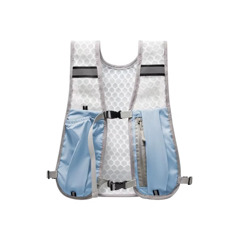 Breathable Athletic Hydration Vest With Reflective Belt