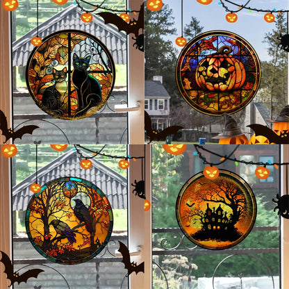 Spooky Halloween Window Clings Stickers - Luxicro