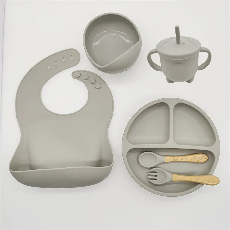 Baby Safe 8pc Suction Plate Bowl Spoon Set