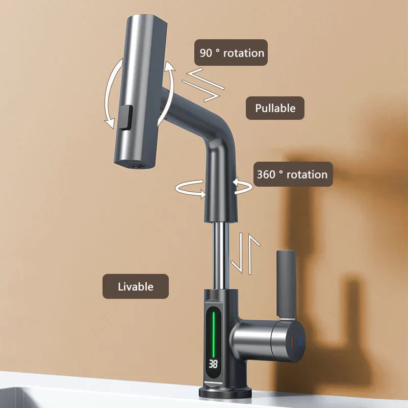 Premium Stainless Faucet with Temperature Control