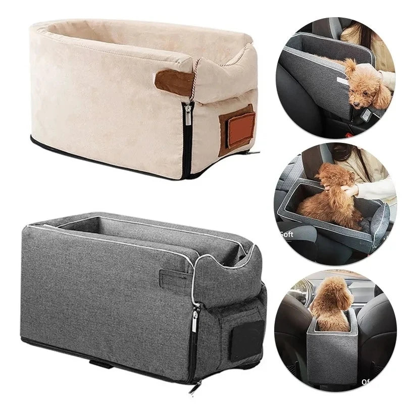 Comfy Pet Car Booster Seat Portable Travel Bed - Luxicro