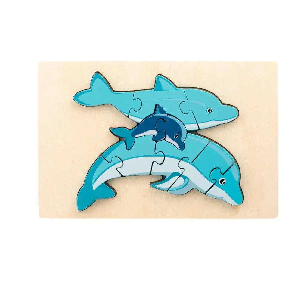 Vibrant Wood Kids Jigsaw Puzzle - Luxicro