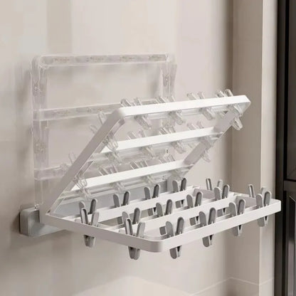 Space Saving Foldable Wall Mount Dryer Rack