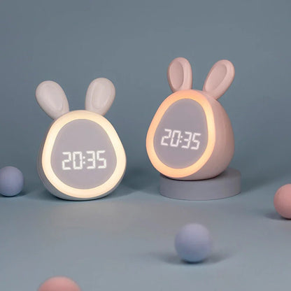 Fun Children's Rabbit Night Light Alarm Clock