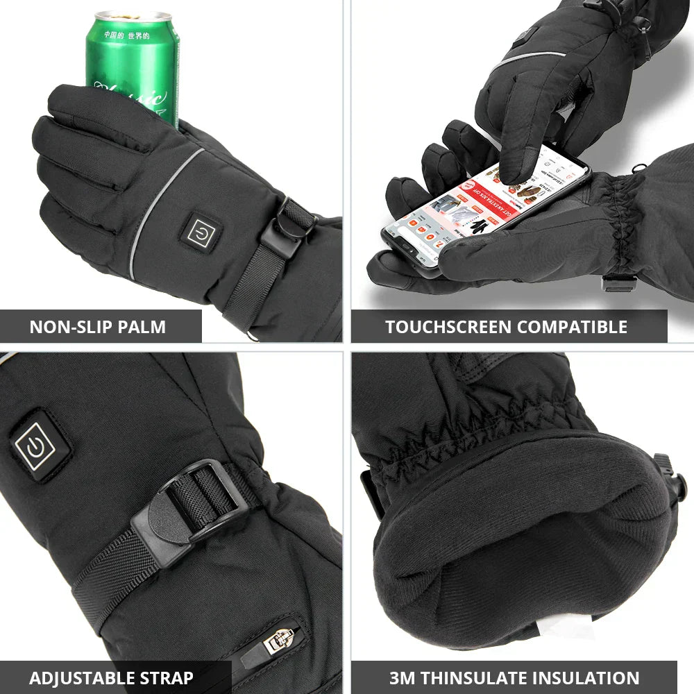 Warm Touch Insulated Waterproof Heated Gloves