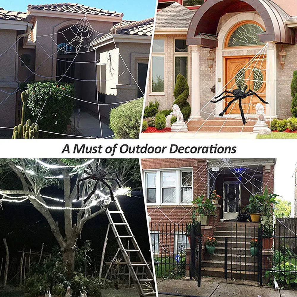 Giant Spider Web Decor for Halloween Home Garden