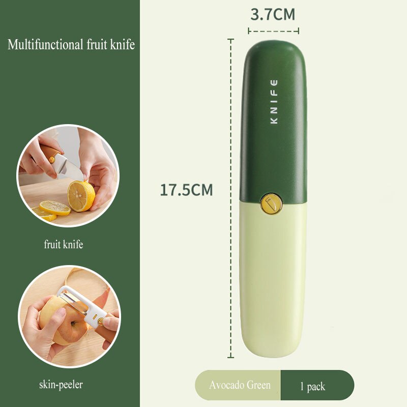 Compact 3 in 1 Pocket Peeler Knife