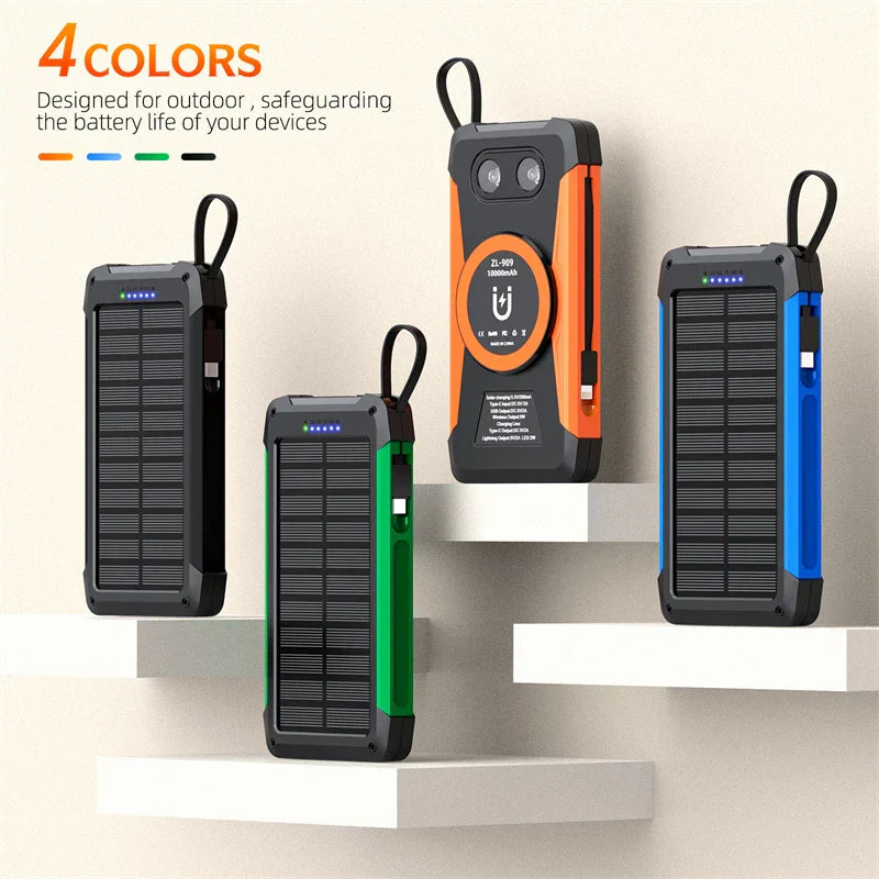Portable Solar Power Bank 10000mAh Fast Charger