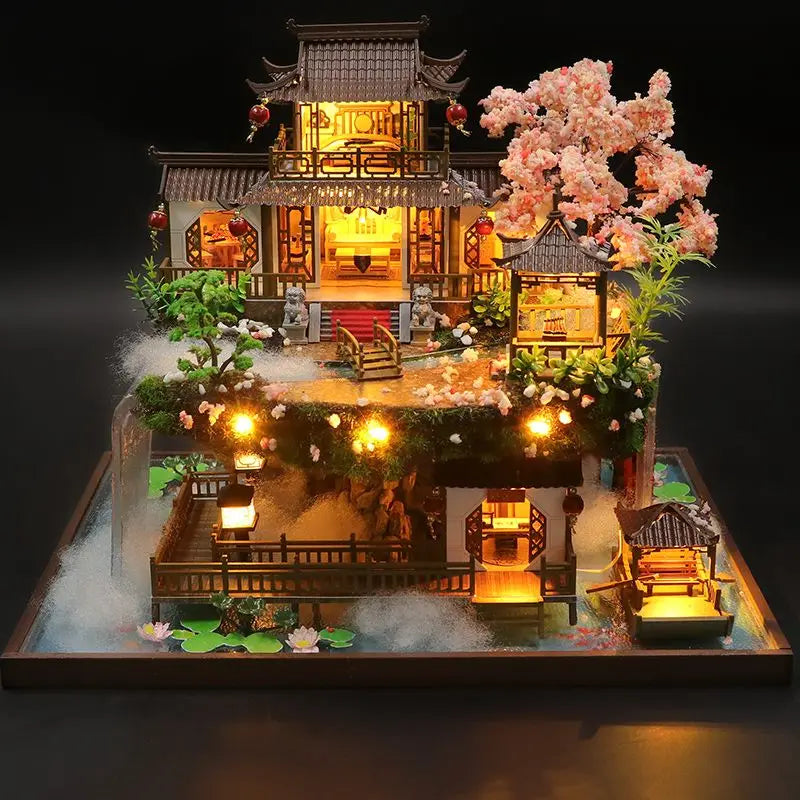 Traditional Asian Home Miniature Wood Craft Kit - Luxicro