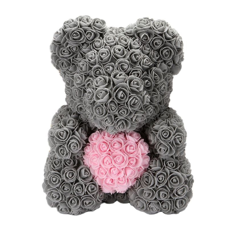 Artificial Flower Cute Stuffed Bear Toy