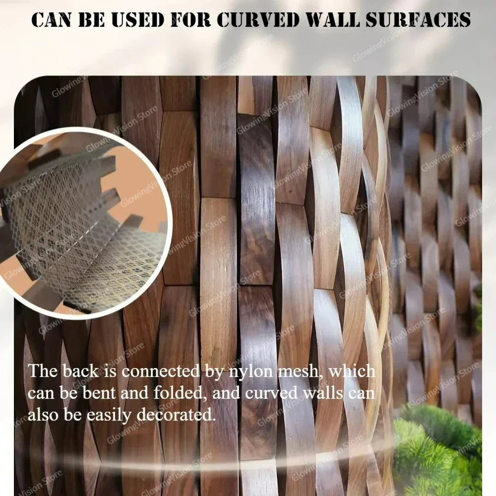 Rustic Wood Sound Wave Wall Decor Panel