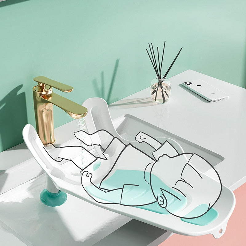 Portable Infant Bathtub with Secure Grip Base