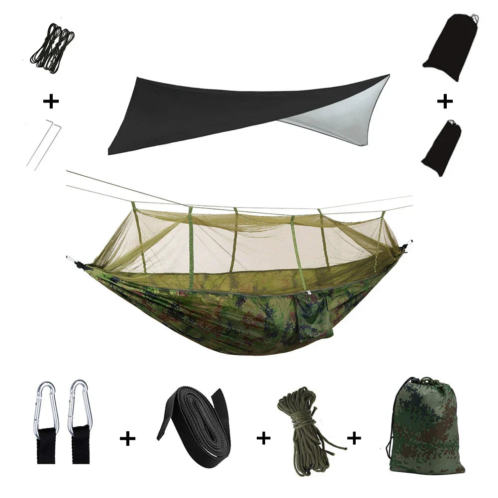 Lightweight Waterproof Camping Hammock with Bug Net
