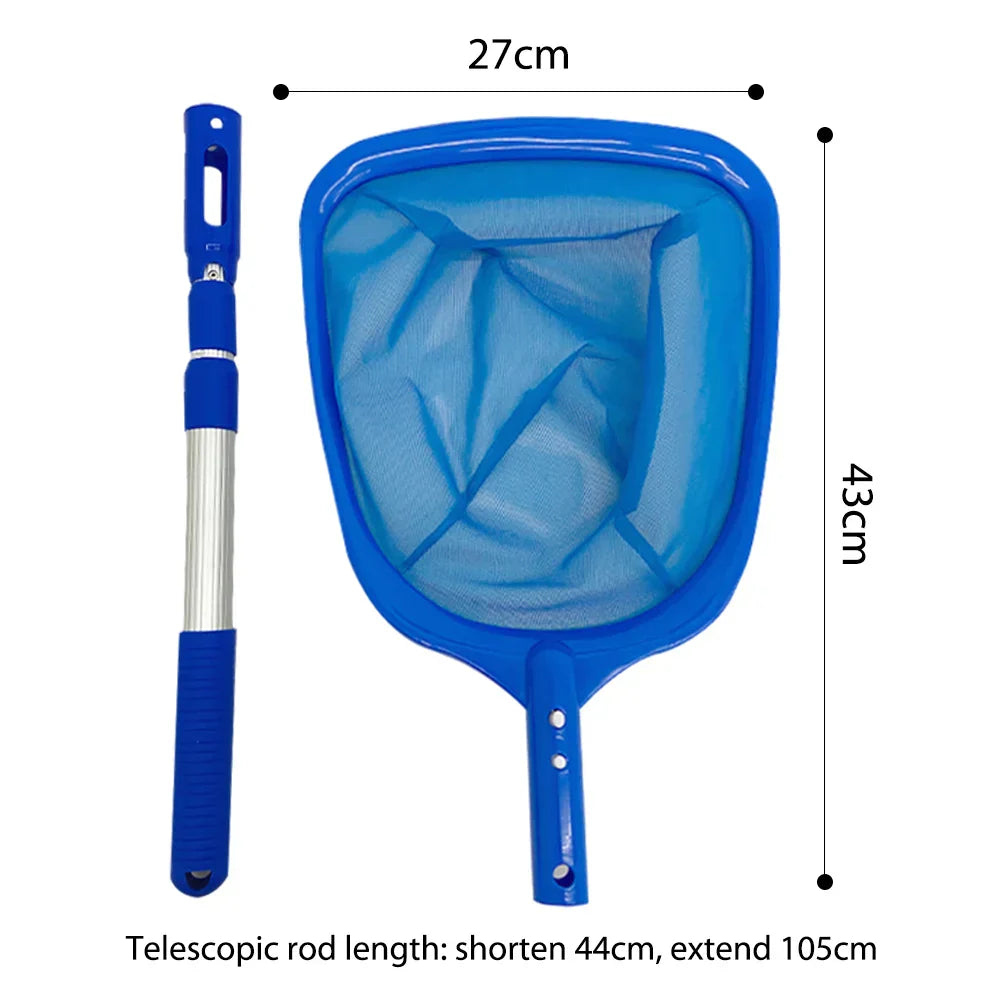 Long Handle Pool Skimmer with Extra Fine Net - Luxicro