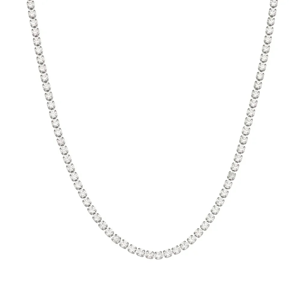 Dainty 2mm Thin Chain Bracelet Necklace Set