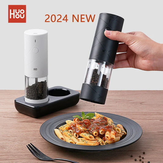 Automatic Salt and Pepper Mill Set with LED Light - Luxicro