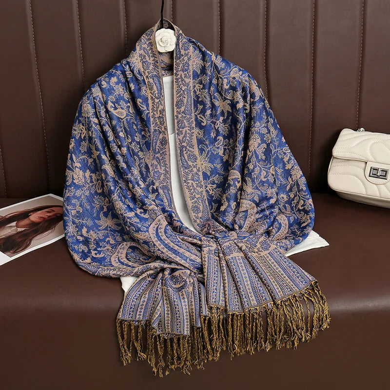 Soft Cashmere Women's Scarf with Warm Luxury Print