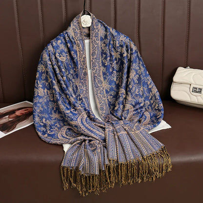 Soft Cashmere Women's Scarf with Warm Luxury Print