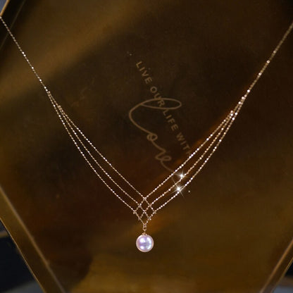 Fashionable White Pearl Pendant Necklace
