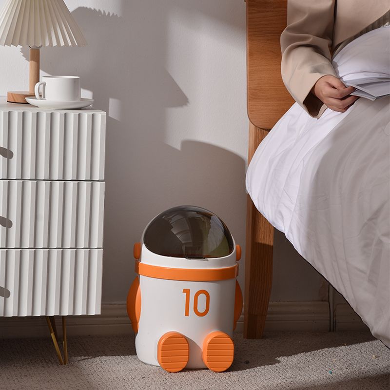 Compact Fun Space Themed Office Trash Can