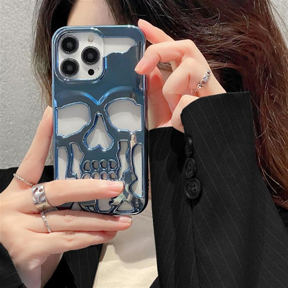 Edgy Black Skull Phone Case