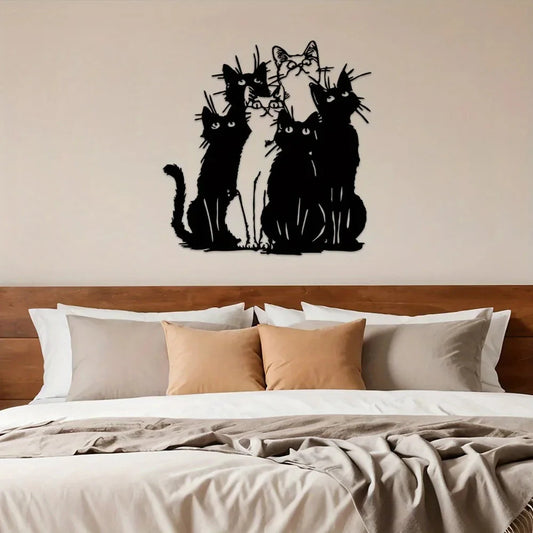 Beautiful Metal Cat Wall Decor for Cat Owners - Luxicro