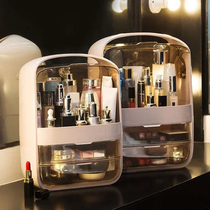Compact Travel Makeup Case - Small Cosmetic Storage Box