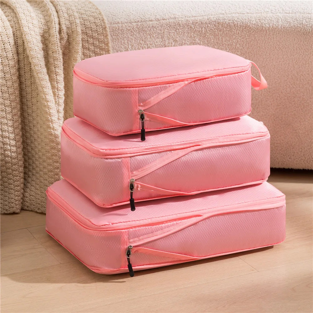 Compact Travel Bag Organizer 3pc Set Waterproof