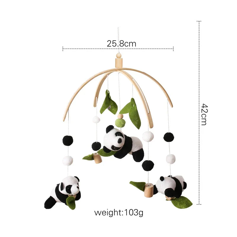 Soft Wood Baby Crib Mobile with Calming Music