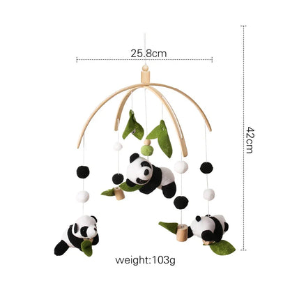 Soft Wood Baby Crib Mobile with Calming Music