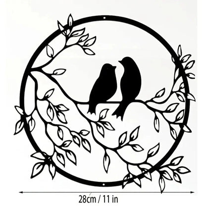 Rustic Bird Metal Wall Decor for Home and Garden
