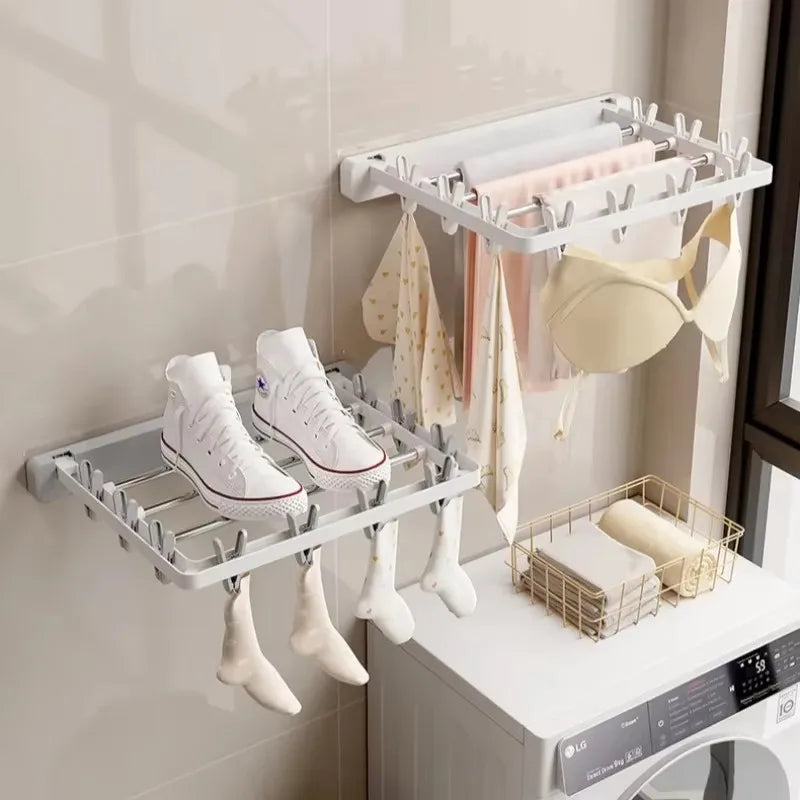 Space Saving Foldable Wall Mount Dryer Rack