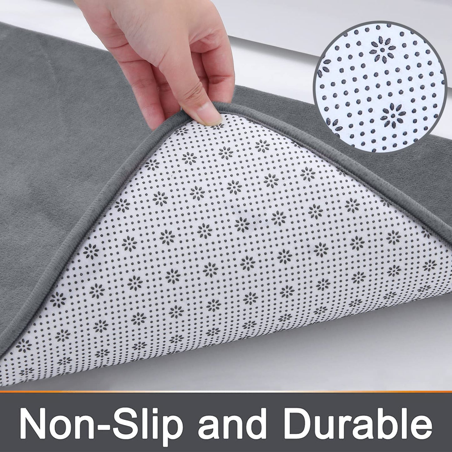 Soft Grip Non Slip Memory Foam Bathroom Mat - Luxicro