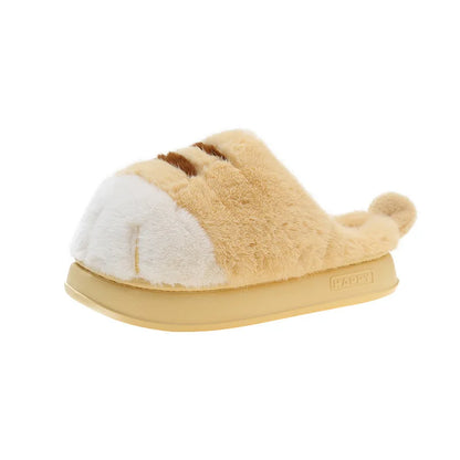 Cozy Cat Paw Slippers for Women