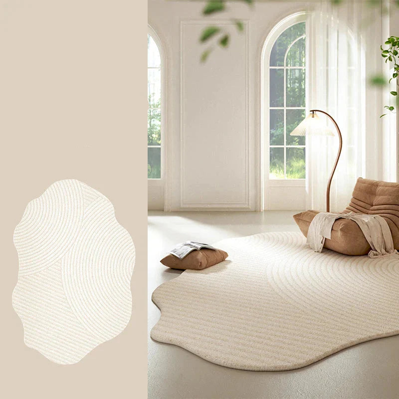 Neutral Colorful Stripe Floor Rug