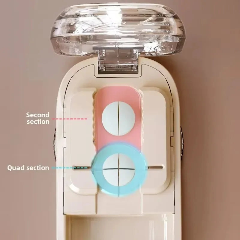 Compact Travel Pill Box Cutter Container