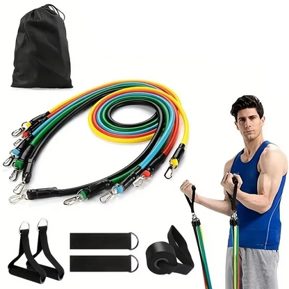 Premium 11pc Resistance Band Kit with Carry Case - Luxicro