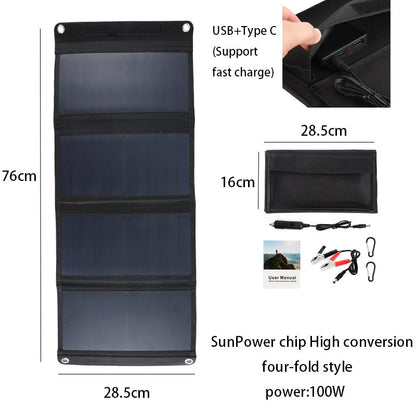 Compact Solar Powered Travel Battery Charger