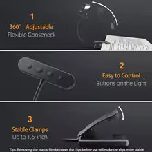 Compact Rechargeable Desk Light with Adjustable Brightness