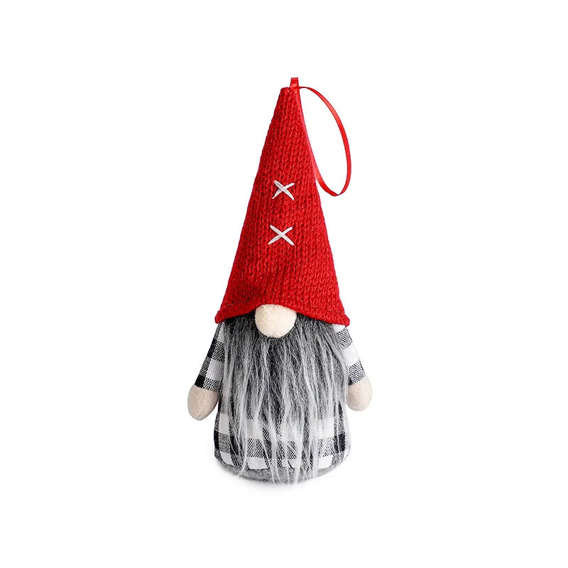 Fun Plush Gnome Ornaments with Bells and Holly