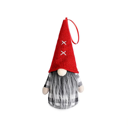 Fun Plush Gnome Ornaments with Bells and Holly